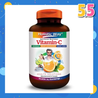 HOLISTIC WAY Non-Acidic Buffered Vitamin-C 1000mg Tablets 60s