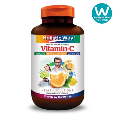 HOLISTIC WAY Non Acidic Buffered Vitamin C 1000mg Tablets 60s image