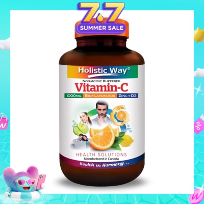 HOLISTIC WAY - Non-Acidic Buffered Vitamin-C 1000mg Tablets 60s
