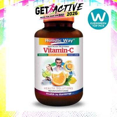 HOLISTIC WAY - Non-Acidic Buffered Vitamin-C 1000mg Tablets 60s image