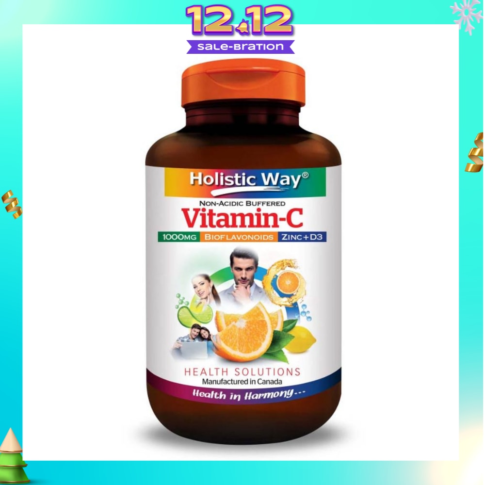 Non-Acidic Buffered Vitamin-C 1000mg Tablets 60s
