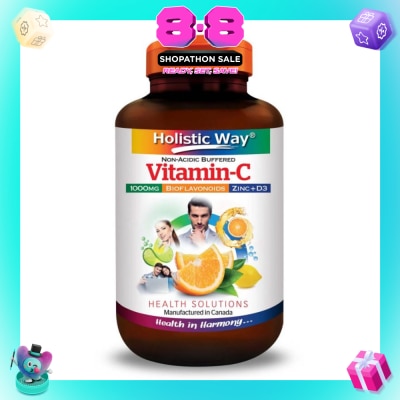 HOLISTIC WAY - Non-Acidic Buffered Vitamin-C 1000mg Tablets 60s