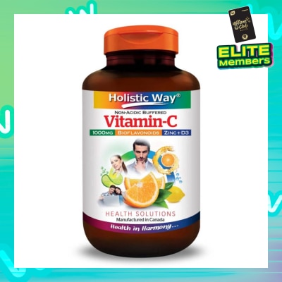 HOLISTIC WAY Non-Acidic Buffered Vitamin-C 1000mg Tablets 60s