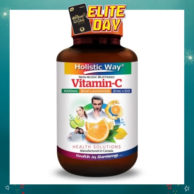 HOLISTIC WAY - Non-Acidic Buffered Vitamin-C 1000mg Tablets 60s