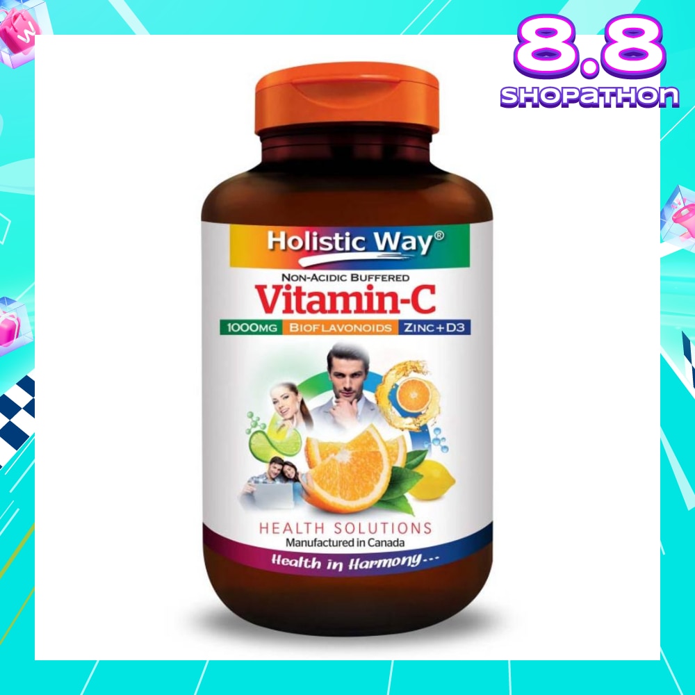 Non-Acidic Buffered Vitamin-C 1000mg Tablets 60s