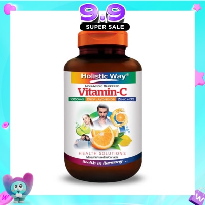 HOLISTIC WAY - Non-Acidic Buffered Vitamin-C 1000mg Tablets 60s image