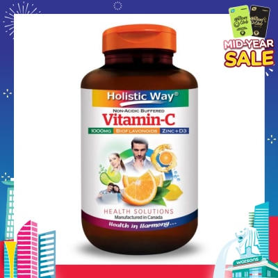 HOLISTIC WAY Non-Acidic Buffered Vitamin-C 1000mg Tablets 60s