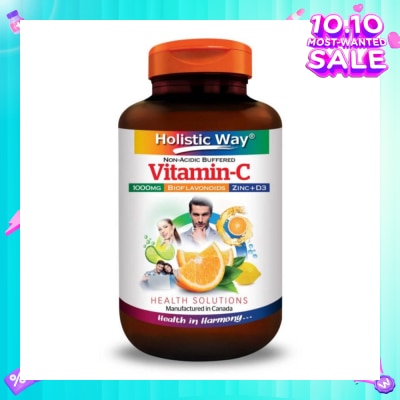 HOLISTIC WAY Non-Acidic Buffered Vitamin-C 1000mg Tablets 60s