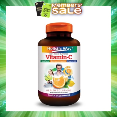 HOLISTIC WAY - Non-Acidic Buffered Vitamin-C 1000mg Tablets 60s