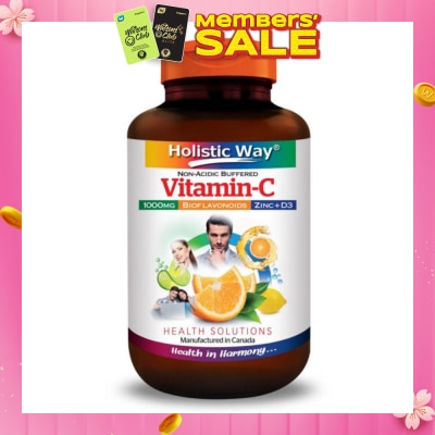 HOLISTIC WAY Non-Acidic Buffered Vitamin-C 1000mg Tablets 60s