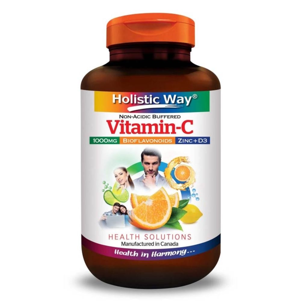 HOLISTIC WAY Non-Acidic Buffered Vitamin-C 1000mg Tablets 60s
