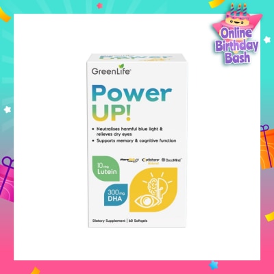 GREENLIFE Power Up (Support Eye Function And Overall Brain Health) 60s