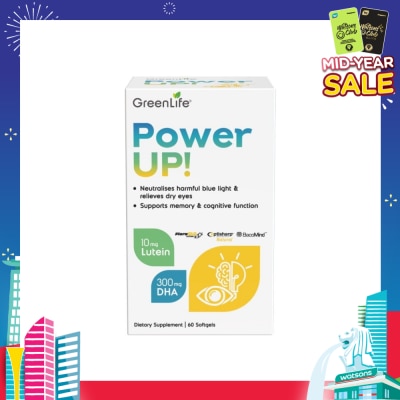 GREENLIFE Power Up (Support Eye Function And Overall Brain Health) 60s