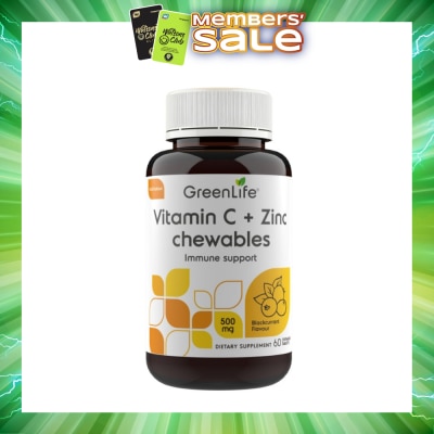 GREENLIFE - Vitamin C + Zinc (Supports Healthy Immune Function, Cardiovascular And Respiratory Health) 60s