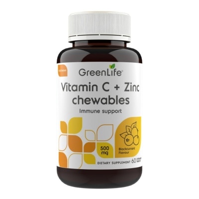 GREENLIFE Vitamin C + Zinc (Supports Healthy Immune Function, Cardiovascular And Respiratory Health) 60s