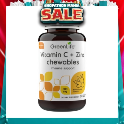 GREENLIFE - Vitamin C + Zinc (Supports Healthy Immune Function, Cardiovascular And Respiratory Health) 60s