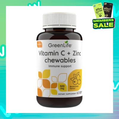 GREENLIFE Vitamin C + Zinc (Supports Healthy Immune Function, Cardiovascular And Respiratory Health) 60s