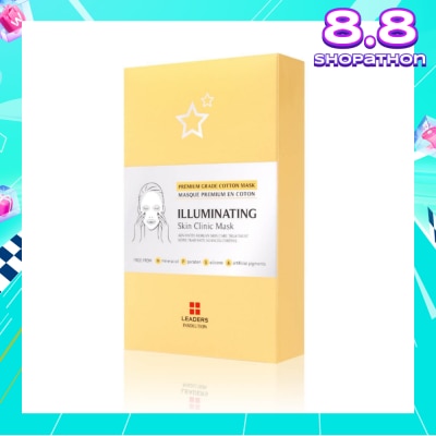 LEADERS INSOLUTION Illuminating Skin Clinic Premium Cotton Sheet Mask 5s (Expiry: Sep` 2025)