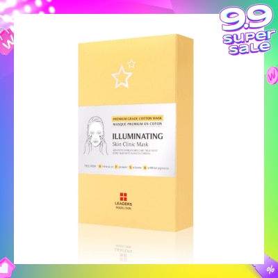 LEADERS INSOLUTION Illuminating Skin Clinic Premium Cotton Sheet Mask 5s (Expiry: Sep` 2025)
