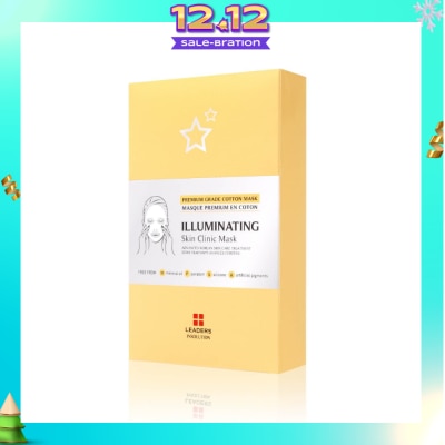 LEADERS INSOLUTION Illuminating Skin Clinic Premium Cotton Sheet Mask 5s (Expiry: Sep` 2025)