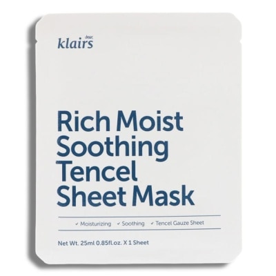 DEAR KLAIRS Klairs Rich Moist Soothing Tencel Sheet Mask (Moisturizes And Enhances Skin Barrier) 1s