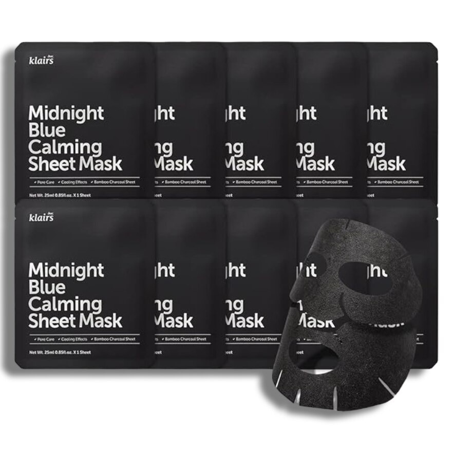 Midnight Blue Calming Sheet Mask (Reduces Inflammation, Suitable For Sensitive And Oily Skins) 1s