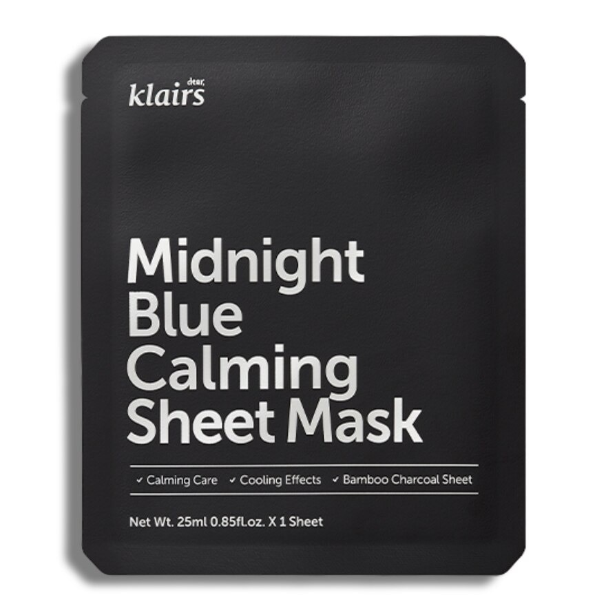 Midnight Blue Calming Sheet Mask (Reduces Inflammation, Suitable For Sensitive And Oily Skins) 1s