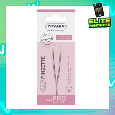 TITANIA Sl Tweezers (With Hair Gripping Edges, Slanted And Gold Plated Tip) 1s