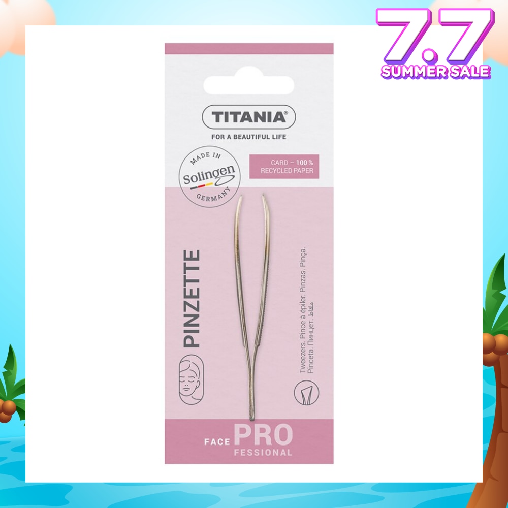 Sl Tweezers (With Hair Gripping Edges, Slanted And Gold Plated Tip) 1s