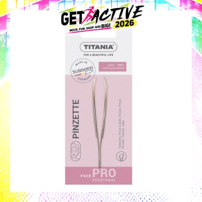 TITANIA - Sl Tweezers (With Hair Gripping Edges, Slanted And Gold Plated Tip) 1s image