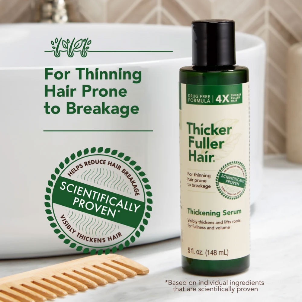 THICKER FULLER Hair Thickening Serum (For Thinning Hair Prone To