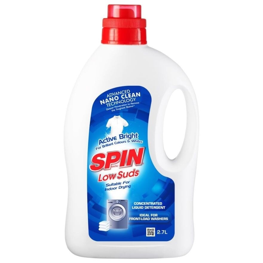 Low Suds Laundry Liquid Detergent (Active Bright) 2.7L