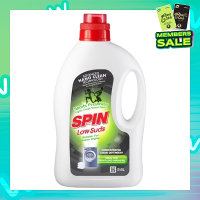 SPINMATIC Low Suds Laundry Liquid Detergent (Sports Freshness) 2.6L