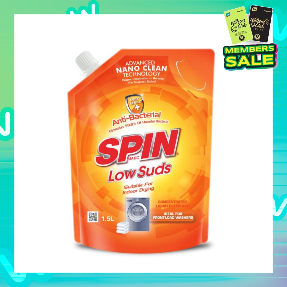 Low Suds Laundry Liquid Detergent Refill (Anti-Bacterial) 1.5L