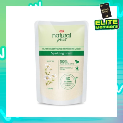UIC Natural Plus Ultra Concentrated Dishwashing Liquid Refill Pack (Sparkling Fresh) 450ml