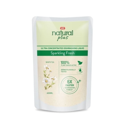 UIC Natural Plus Ultra Concentrated Dishwashing Liquid Refill Pack (Sparkling Fresh) 450ml