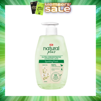 UIC - Natural Plus Ultra Concentrated Dishwashing Liquid Pump Bottle (Sparkling Fresh) 500ml