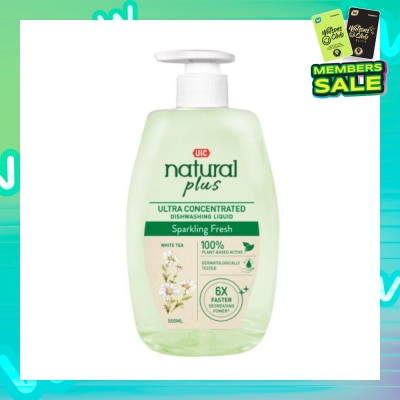 UIC Natural Plus Ultra Concentrated Dishwashing Liquid Pump Bottle (Sparkling Fresh) 500ml