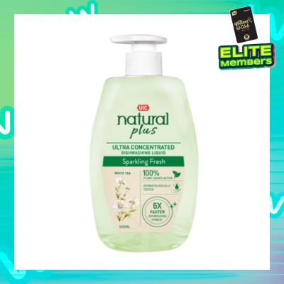UIC Natural Plus Ultra Concentrated Dishwashing Liquid Pump Bottle (Sparkling Fresh) 500ml