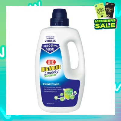 UIC Big Value Laundry Sanitiser (Kills 99.9% Germs & Odor Eliminator) 1.5L