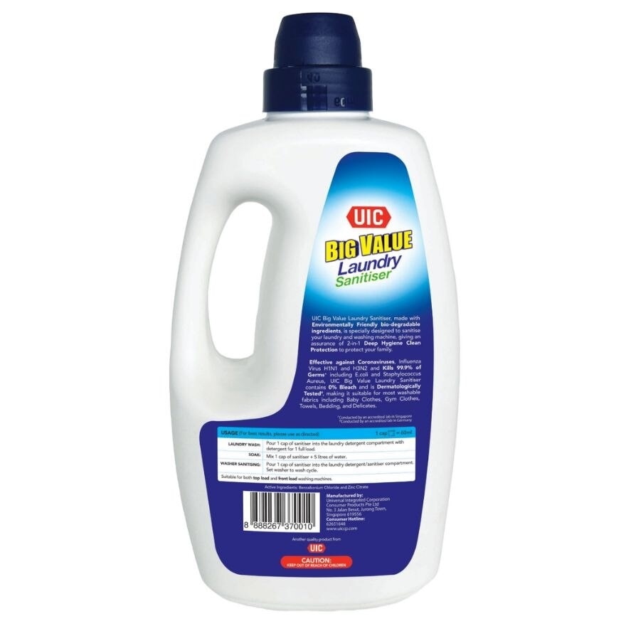 Big Value Laundry Sanitiser (Kills 99.9% Germs & Odor Eliminator) 1.5L