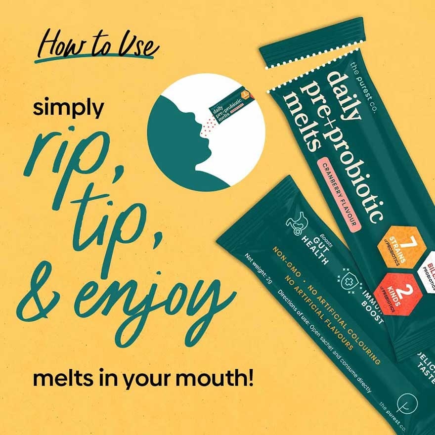 Daily Pre+Probiotic Melts (To Support Digestive Health And Foster Healthy Gut) Sachets 30s