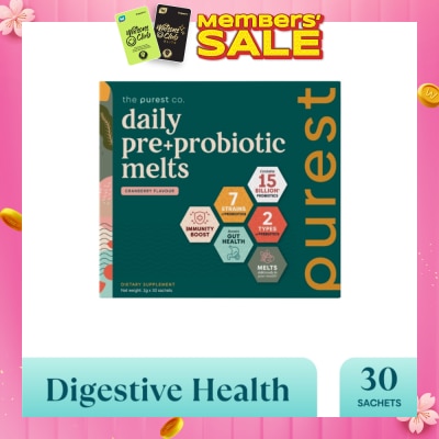 THE PUREST CO [CNY] Daily Pre+Probiotic Melts (To Support Digestive Health And Foster Healthy Gut) Sachets 30s