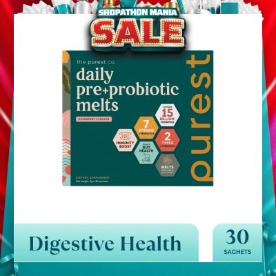 THE PUREST CO - Daily Pre+Probiotic Melts (To Support Digestive Health And Foster Healthy Gut) Sachets 30s