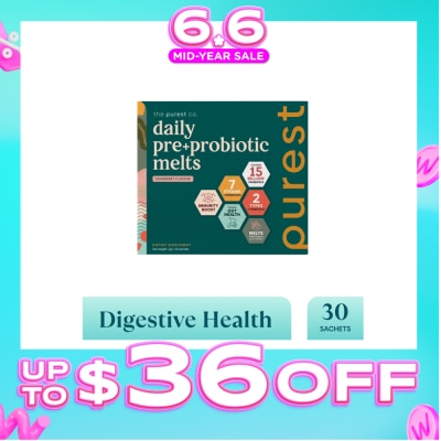 THE PUREST CO - Daily Pre+Probiotic Melts (To Support Digestive Health And Foster Healthy Gut) Sachets 30s