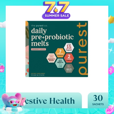 THE PUREST CO - Daily Pre+Probiotic Melts (To Support Digestive Health And Foster Healthy Gut) Sachets 30s