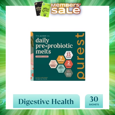 THE PUREST CO - Daily Pre+Probiotic Melts (To Support Digestive Health And Foster Healthy Gut) Sachets 30s
