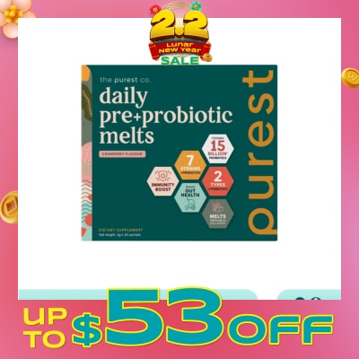 THE PUREST CO [CNY] Daily Pre+Probiotic Melts (To Support Digestive Health And Foster Healthy Gut) Sachets 30s