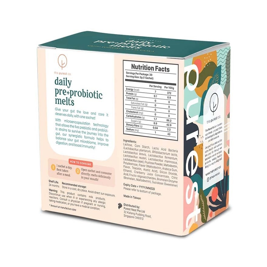 Daily Pre+Probiotic Melts (To Support Digestive Health And Foster Healthy Gut) Sachets 30s