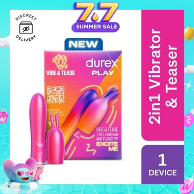 DUREX - Play 2 In 1 Vibrator And Teaser Tip Toy 1s